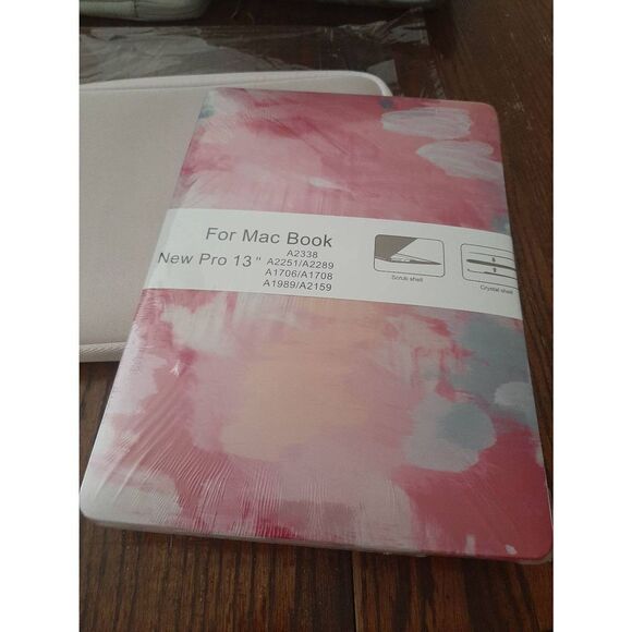 New Wocadi 5-in-1 Pink Mist 13" MacBook Pro 13 Case Sleeve Protection Kit - Picture 2 of 6